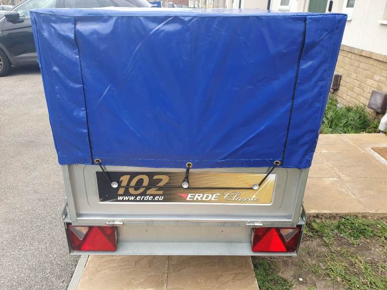 Erde 102.2 classic Trailer with extended mesh sides and cover 