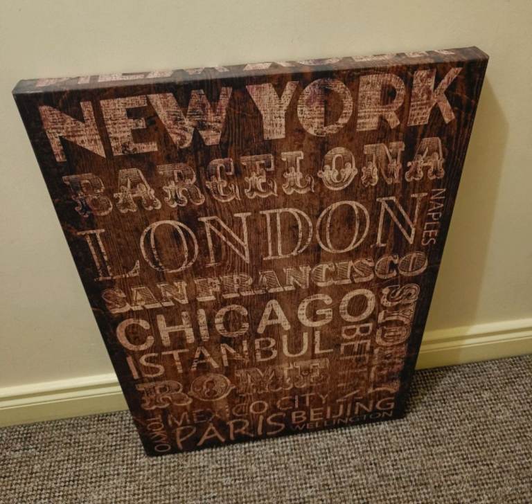 World Cities Wall Canvas