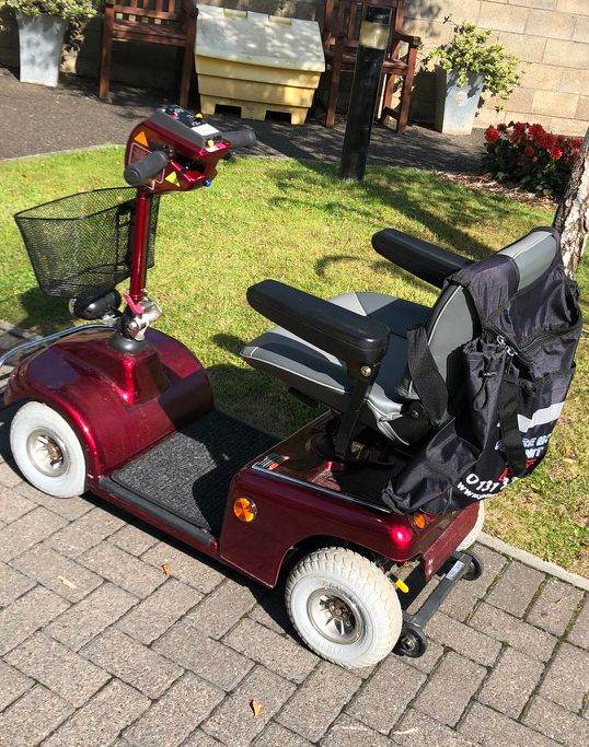 Red Mobility Scooter with Basket – Good Condition