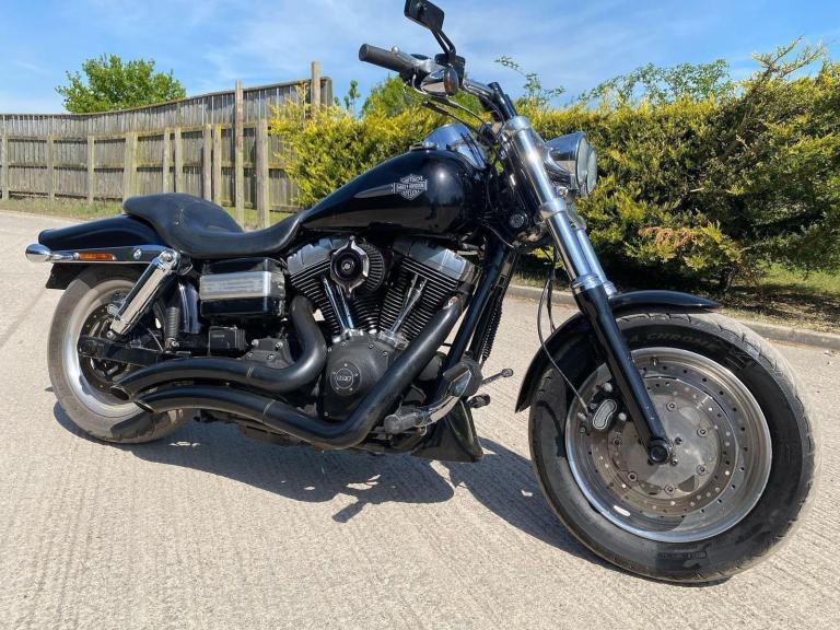 2014 14 HARLEY DAVIDSON FAT BOB FXDF [Phone number removed]DYNA BLACK CUSTOM CHOPPER