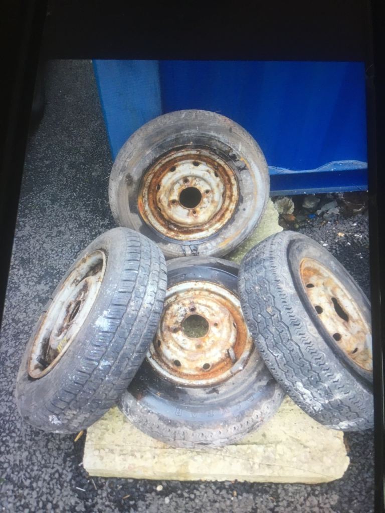 Old trailer wheels x4 