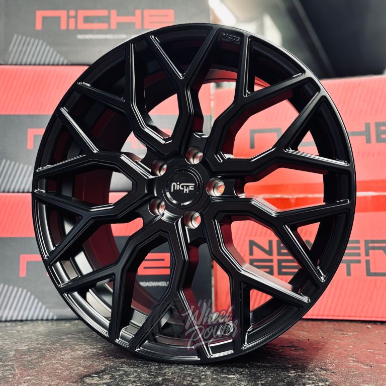 19” 5x108 Alloys New Black Niche wheels Ford Jaguar Jaecoo Volvo Evoque