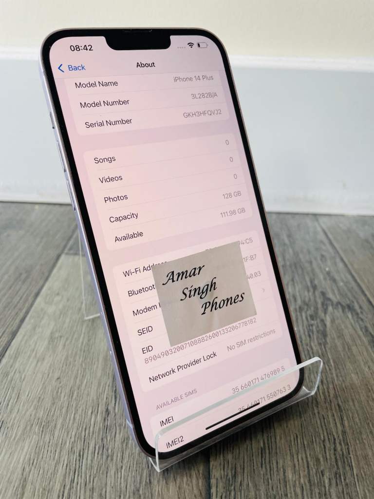 Iphone 14 PLUS, 128GB, Purple (C258)