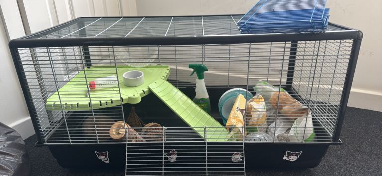 Hamster cage and accessories