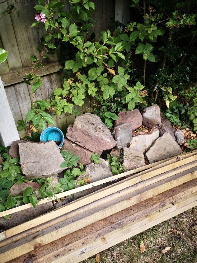 Large stones from rockery