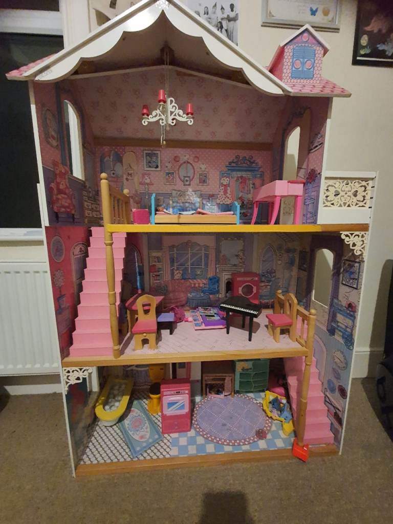 image for Barbie dream house with furniture
