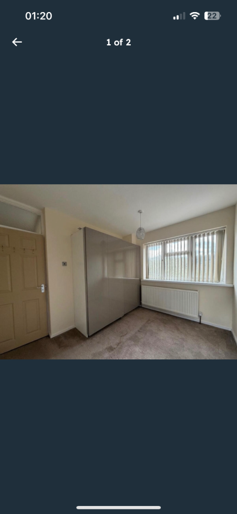 one double bed available 