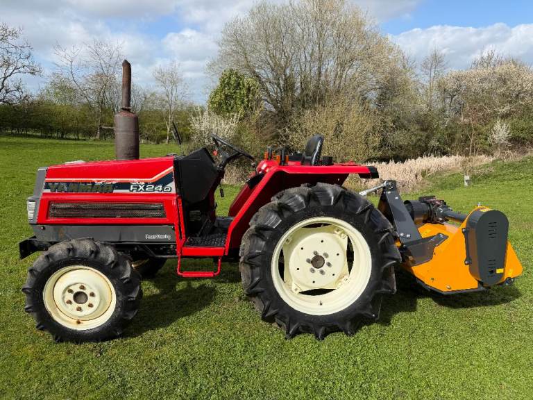 YANMAR FX24D 4WD Compact Tractor & New RAPTOR X 5FT Flail Mower *** VIDEO *** 24HP ** Power Steering