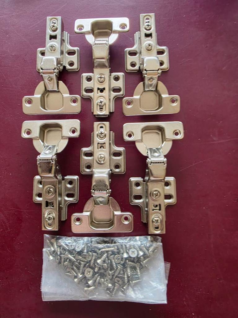 HINGES INSET SOFT CLOSE 35mm X 8,  35mm HOLE BORER and TEMPLATE