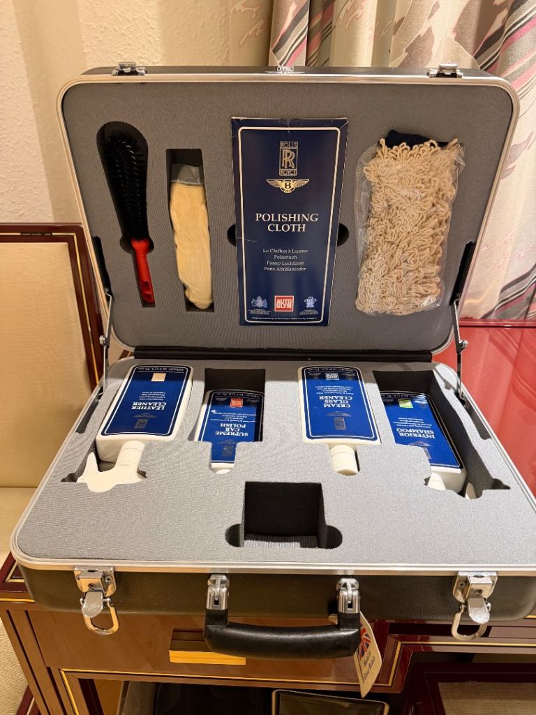 Rolls Royce Bentley Rare Car Cleaning Kit in Hard Case