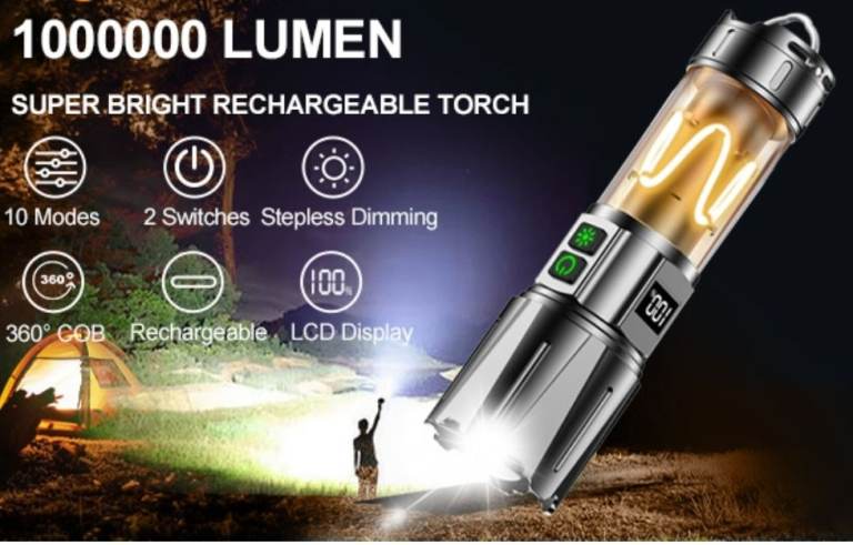 Torches Led Super Bright Rechargeable,1000000 Lumens