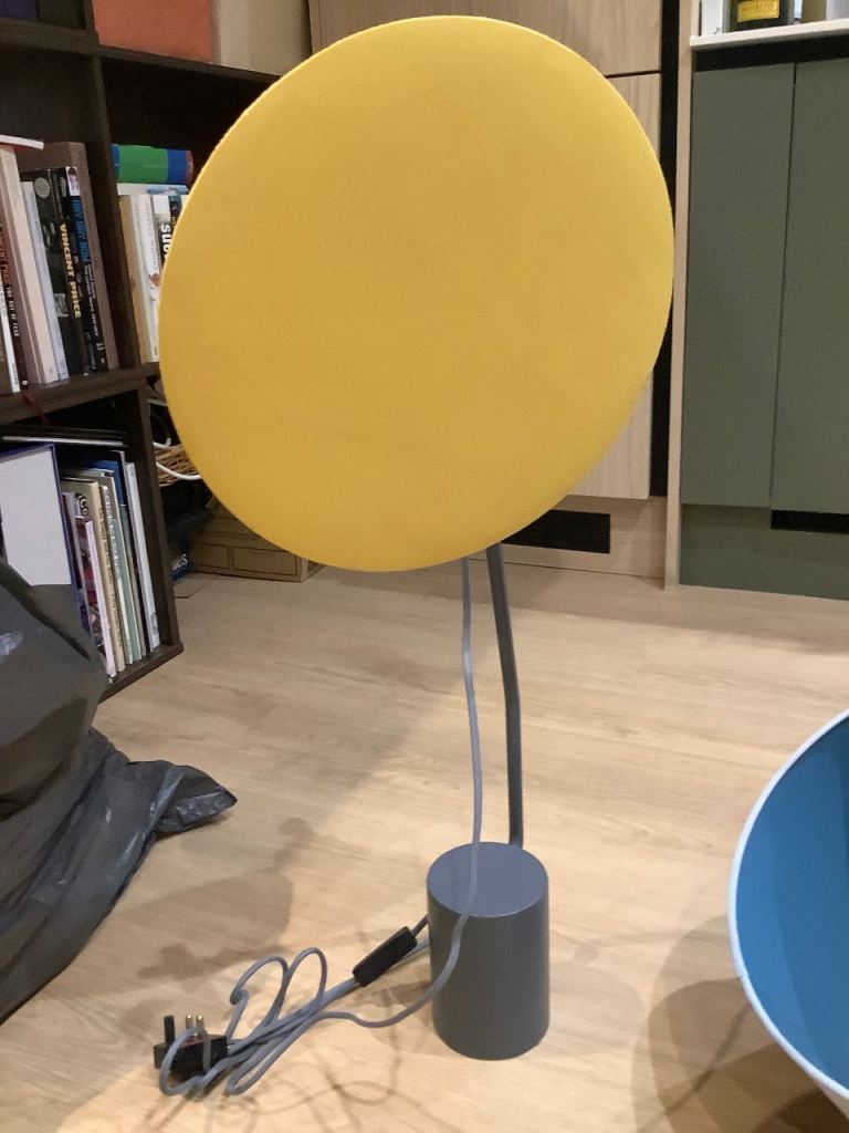 Made dot com yellow table lamp 