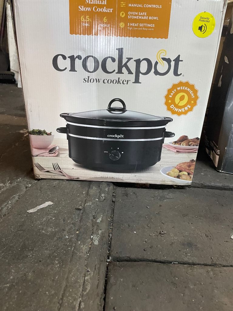 New Crockpot Slow Cooker 6.5L - Black