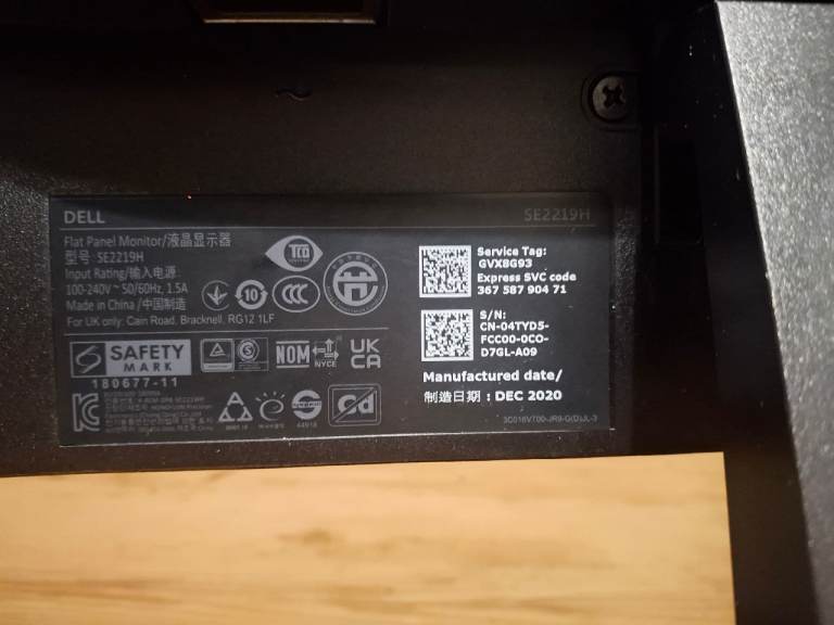 DELL SE2219H Full HD 22" LED Monitor - Black