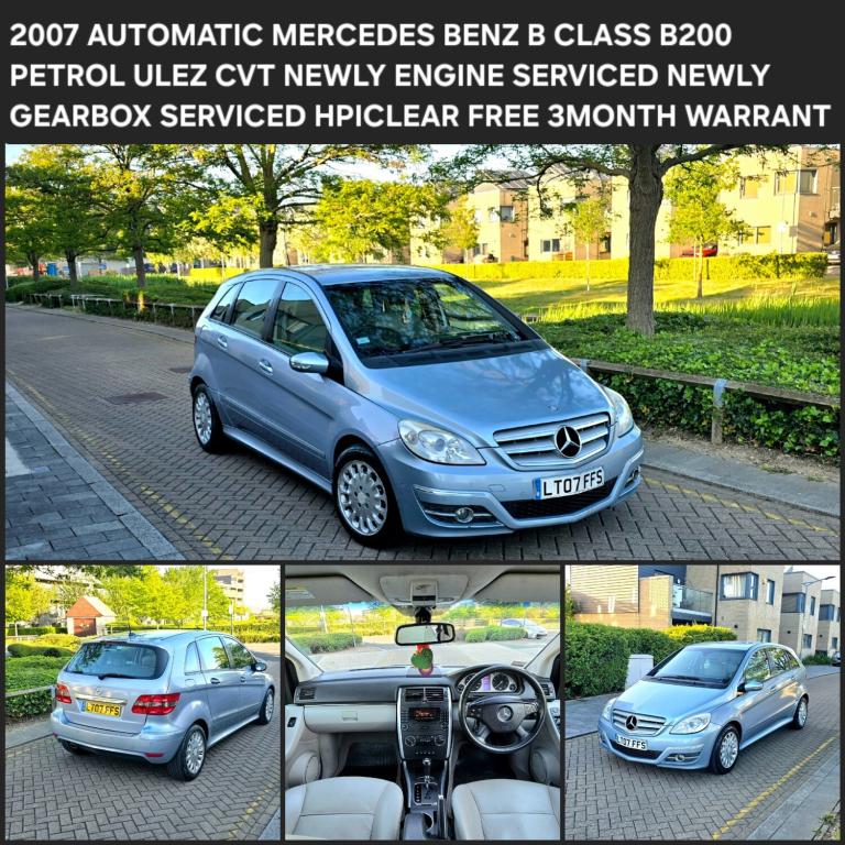 2007 Mercedes-Benz B Class AUTOMATIC B200 PETROL ULEZ HPI CLEAR NEWLY SERVICED 3MNTH WARRANTY  MP...