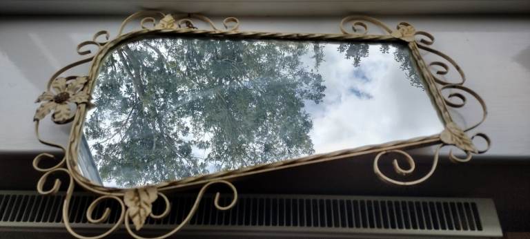 Antique wrought Iron mirror