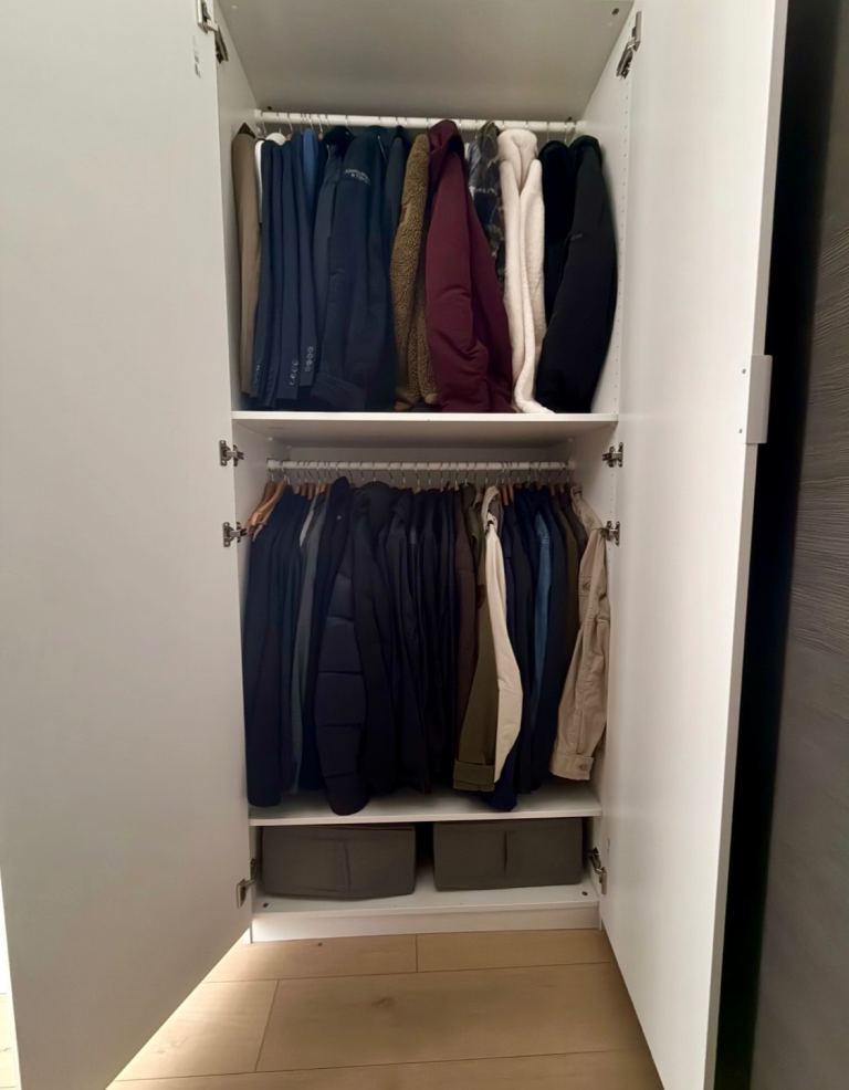 IKEA White Wardrobe - 100 cm (W) x 58 cm (D) x 236 cm (H)
