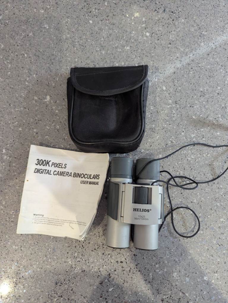 Helios Digital Camera Binoculars – Silver, Good Condition