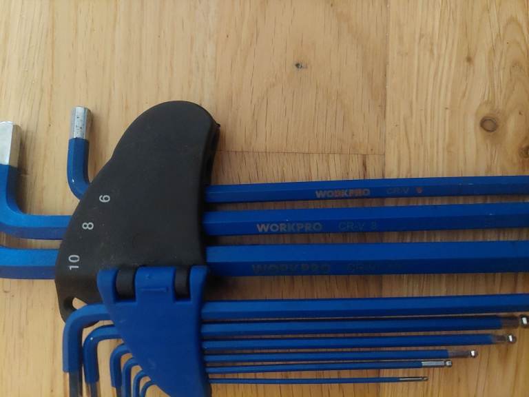WORKPRO Hex and Torx Key Sets – Blue & Yellow, Good Condition