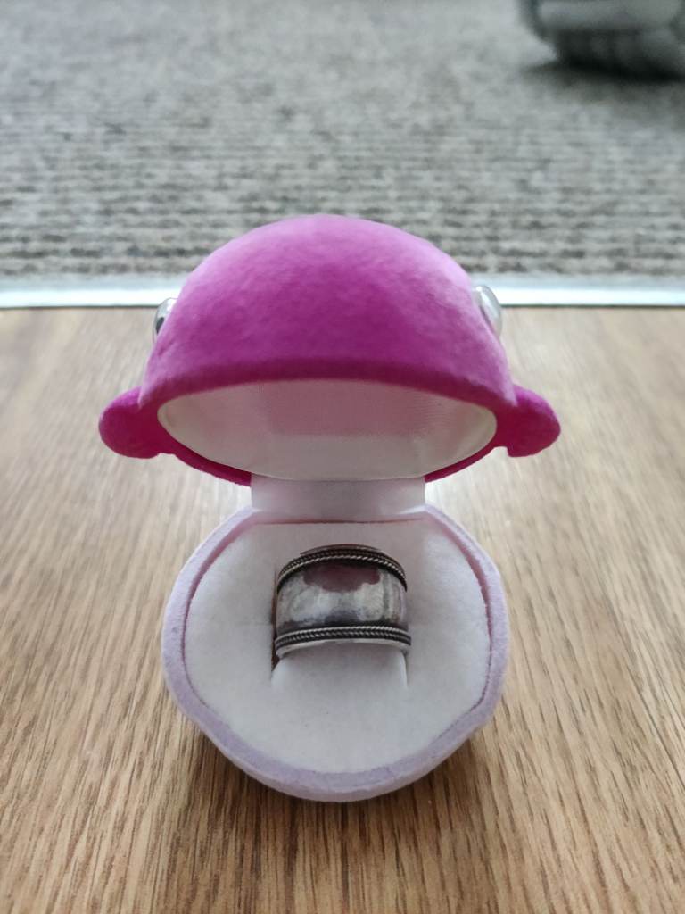 Old 925 silver wide wedding ring.