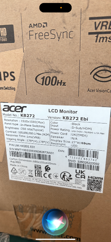 image for Acer 27” monitor