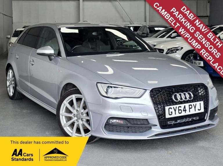 2014 Audi A3 2.0 TDI S line Sportback 5dr Diesel S Tronic quattro Euro 6 (s/s) (184 ps) Hatchback...