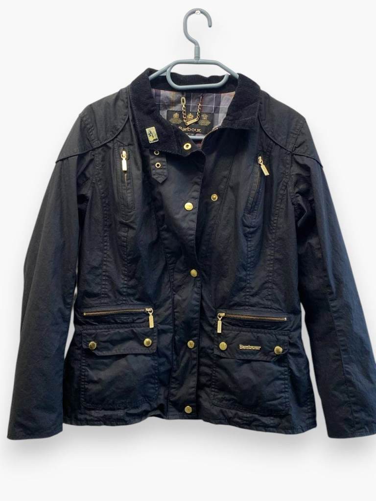 Barbour Lonestar Biker Waxed Jacket - UK 14 - Black - Excellent Condition - Rare