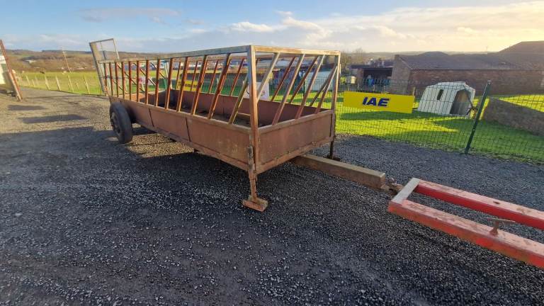 Tractor 15ft cattle feed trailer