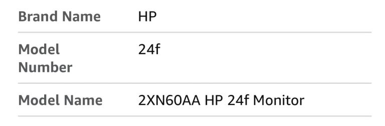 HP 24f Ultraslim Full HD Monitor (1920 x1080) 23.8 Inch (1 HDMI, 1 VGA) - Silver/Black