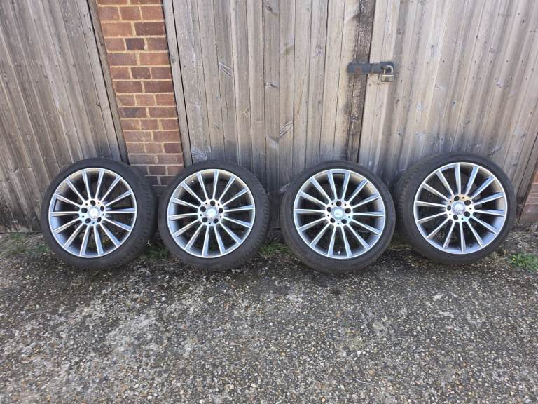 Genuine MERCEDES BENZ C CLASS 19” Turbine AMG ALLOY WHEELS & Tyres 5x112 w205 x4
