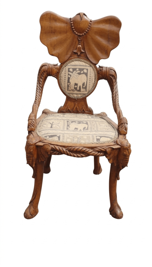 Chairs Elephant Sculptures in Tropical Wood, Set of 4 ,£250 each