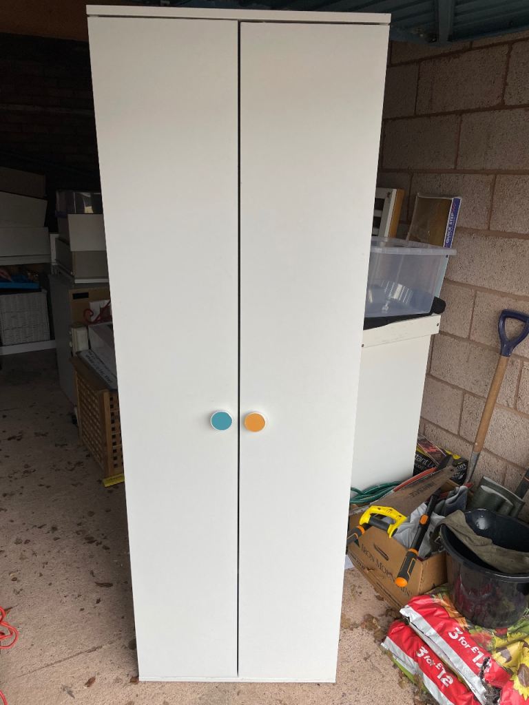 White kids’ IKEA wardrobe