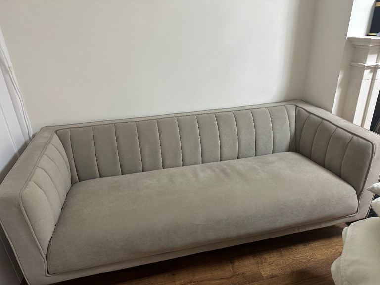 Premium matte velvet stone sofa set