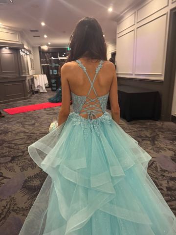 Beautiful Aqua Blue Prom Dress, Size XXS (UK 4/32), Good Condition | in  Peterhead, Aberdeenshire | Gumtree