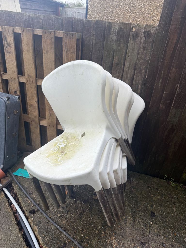Free Stack of Plastic Garden Chairs 