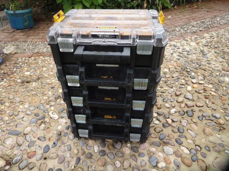 DEWALT TOOL STORAGE BOXES x 5 ~ TSTAK ~
