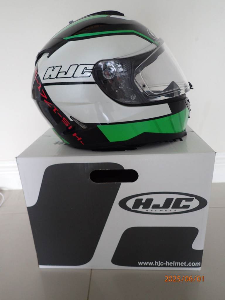 HTC Small - 55-56cm Crash helmet Lime green black and white