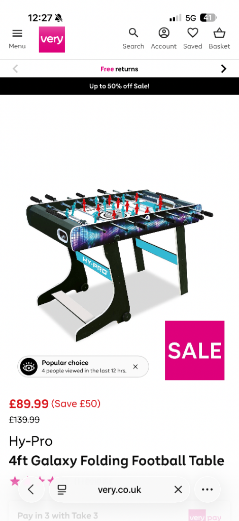 Hy Pro football table