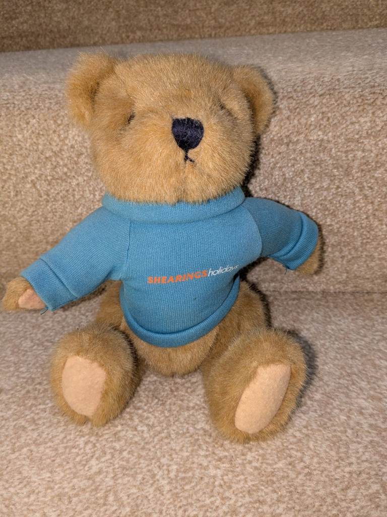 Retro Shearings Holidays Teddy Bear. Rare Vintage Promotional Item