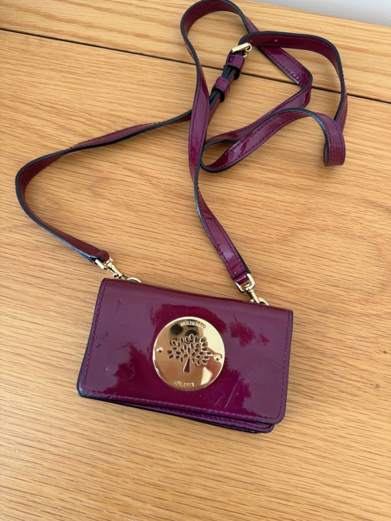image for Very small ,mulberry purse handbag in purple patent