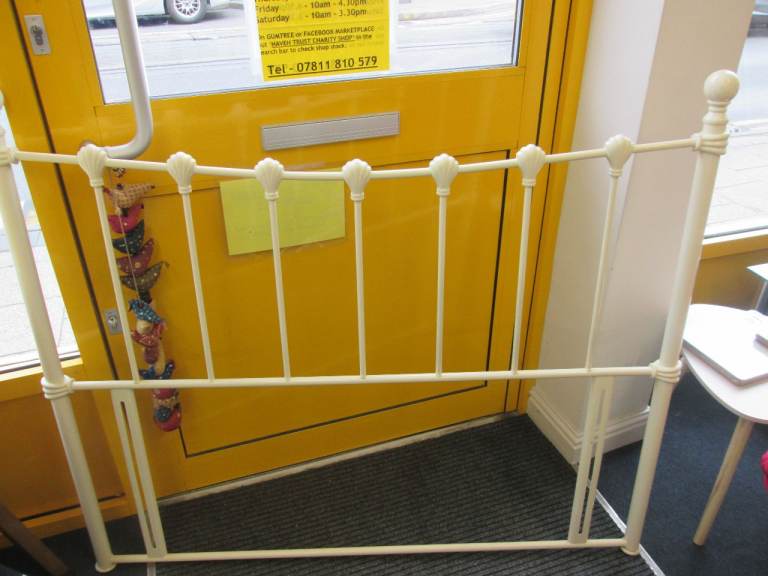 METAL DOUBLE HEADBOARD at HAVEN TRUST CHARITY SHOP