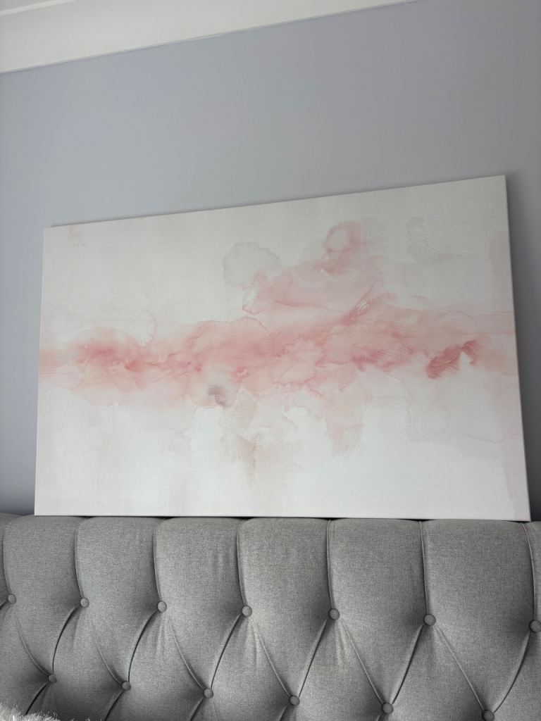 Abstract Blush Canvas Painting 