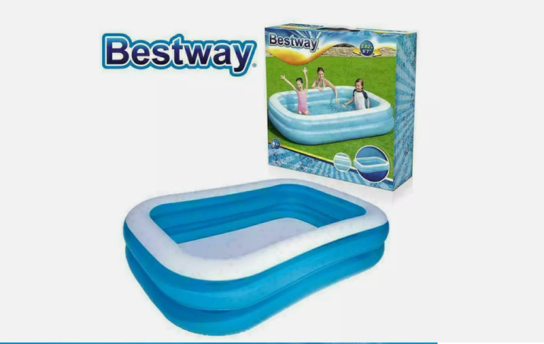 Bestway LARGE Inflatable 2.62m (8.7ft) Rectangular Family Swimming Paddling Pool (NEW)