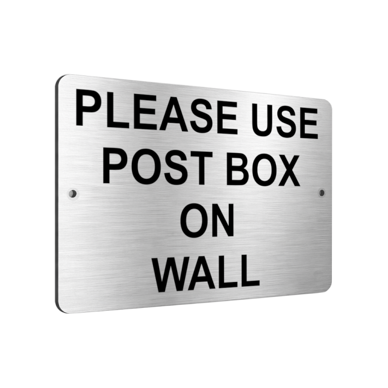 B004 Please Use Post Box On Wall Door Gate House Office Aluminium Composite Sign
