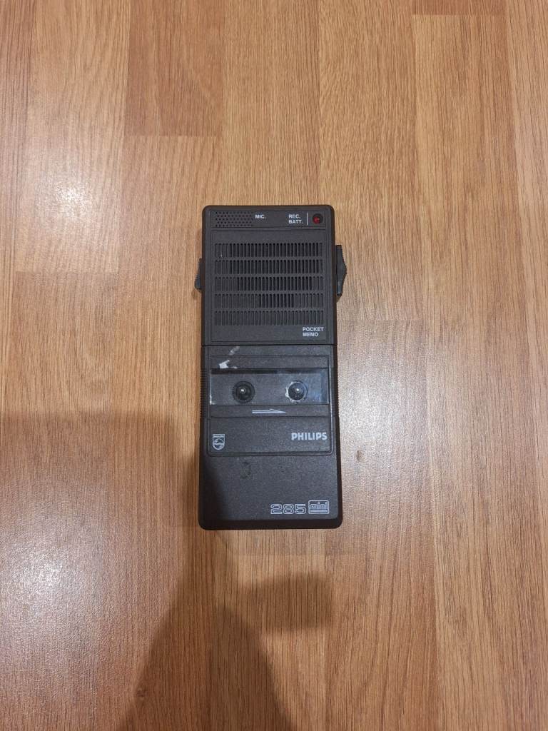 Vintage Philips 285 Mini Pocket Memo Dictaphone 