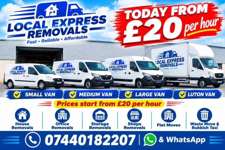 TODAY FROM £20❗MAN & VAN/House & Flat Moves/Office Moves & Long Distance/Waste Move & Rubbish Taxi.