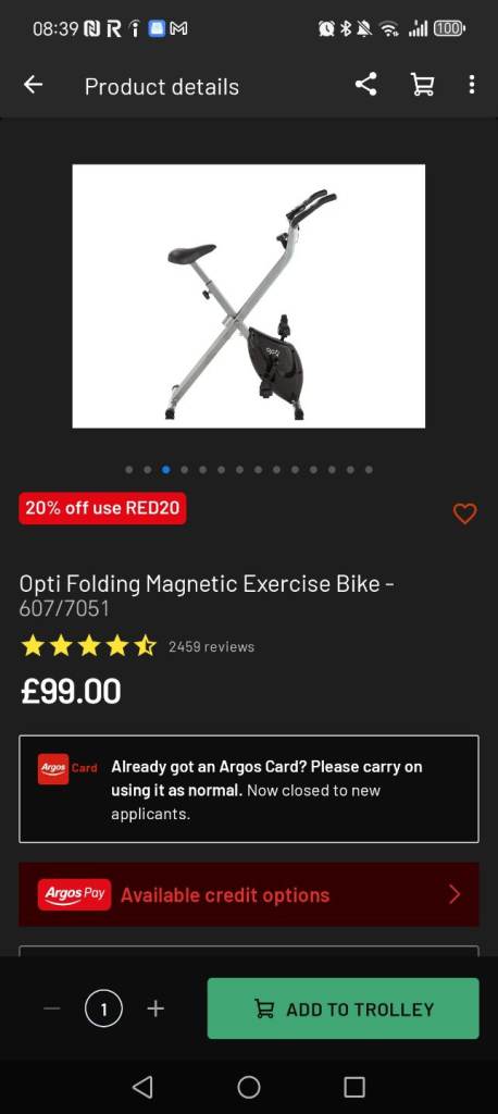 Magnetic folding exercise bike