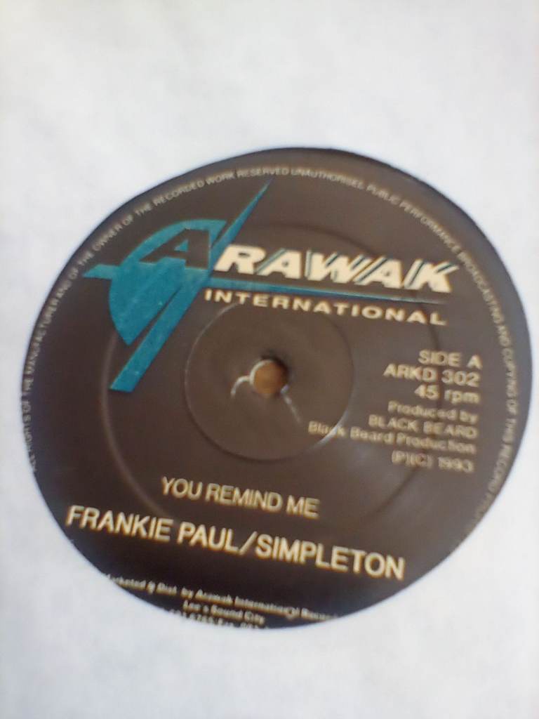FRANKIE PAUL/SIMPLETON, YOU REMIND ME, 12 INCH VINYL EP ,.