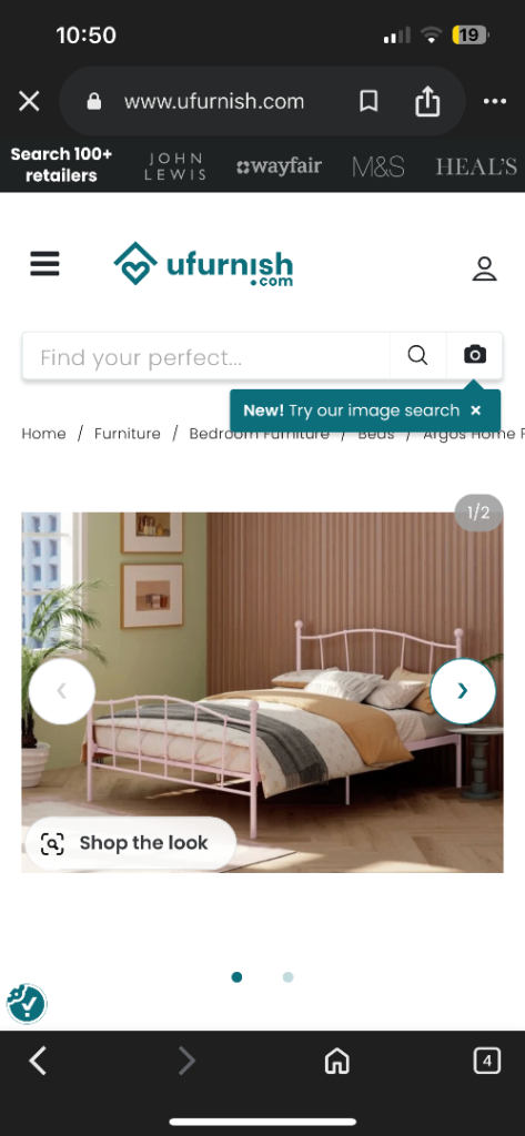 Double bed frame Pink 