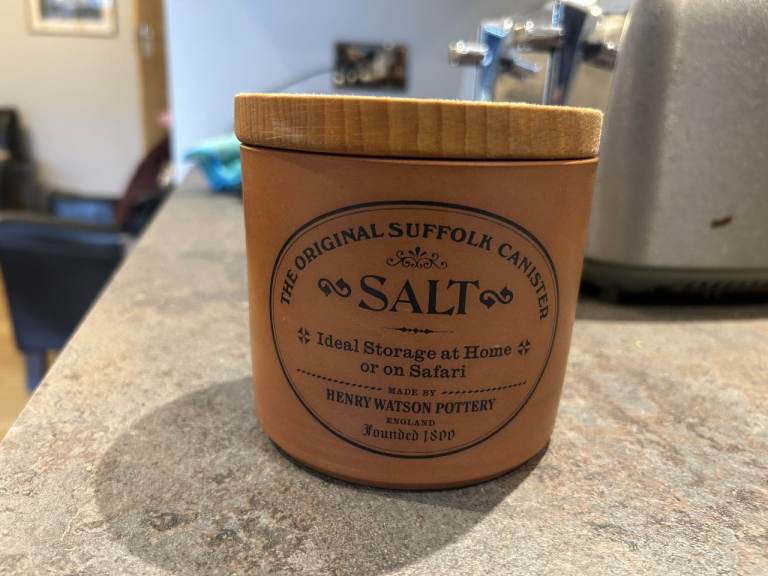 Henry Watson's Original Suffolk Canister with a wooden lid